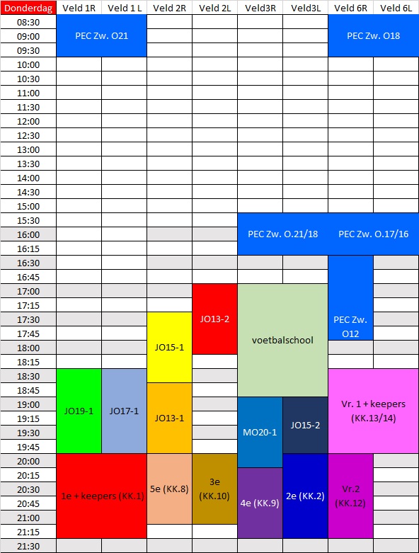 donderdag 2023