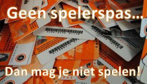 geen spelerspas is niet spelen