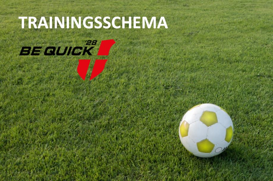 Trainingsschema 2022-2023 staat online