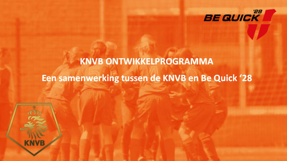 Be Quick uitgekozen door KNVB voor ontwikkelprogramma