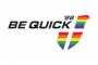 Logo Be Quick'28 in Regenboog vlag thema (LHBTI)