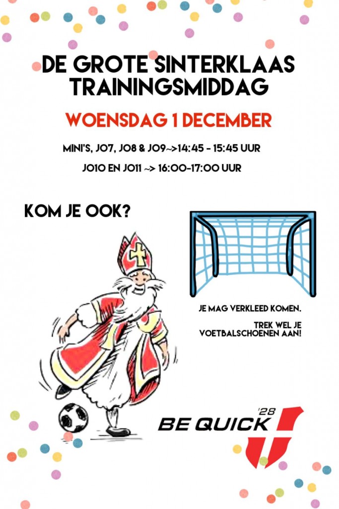 Sinterklaas trainingsmiddag