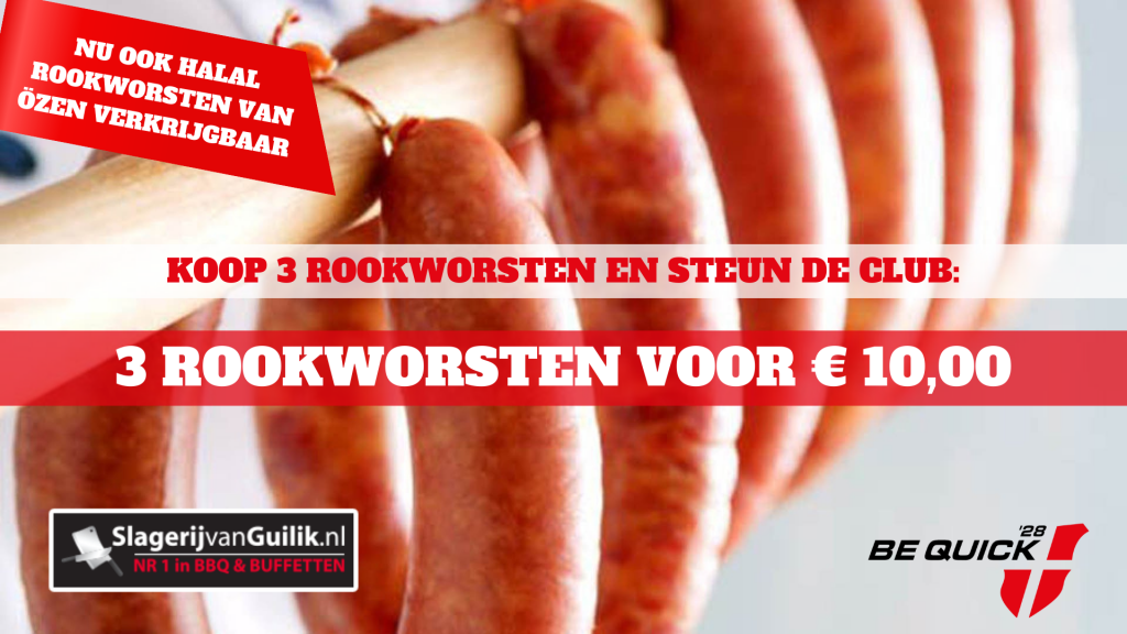 Rookworstenactie Be Quick '28