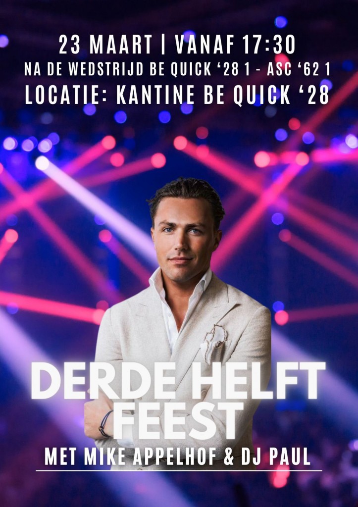 23 maart, feest in de kantine