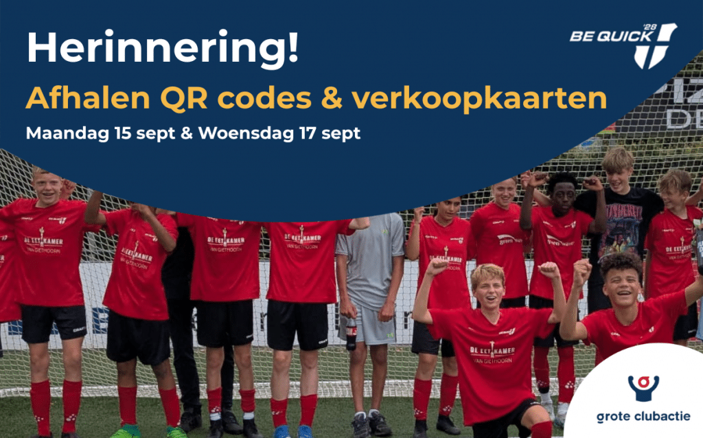 🔔 Reminder: Afhalen verkoopkaarten & QR-codes