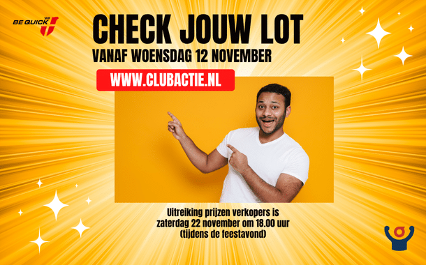 Check woensdag 12 november of jouw lot in de prijzen is gevallen!