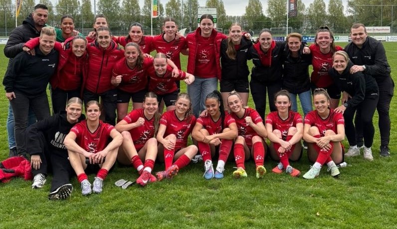 Vrouwen 1 ruikt titel na zinderende zege in Zeeland
